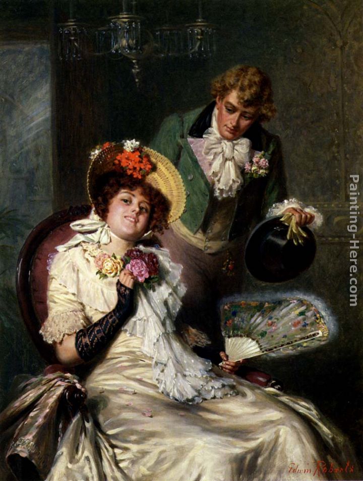 A Cautious Approach painting - Edwin Thomas Roberts A Cautious Approach art painting